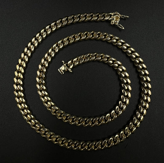 22” 10K Solid Yellow Gold Miami Cuban Link Chain | 97.11g | 7.7MM | GS | Box |