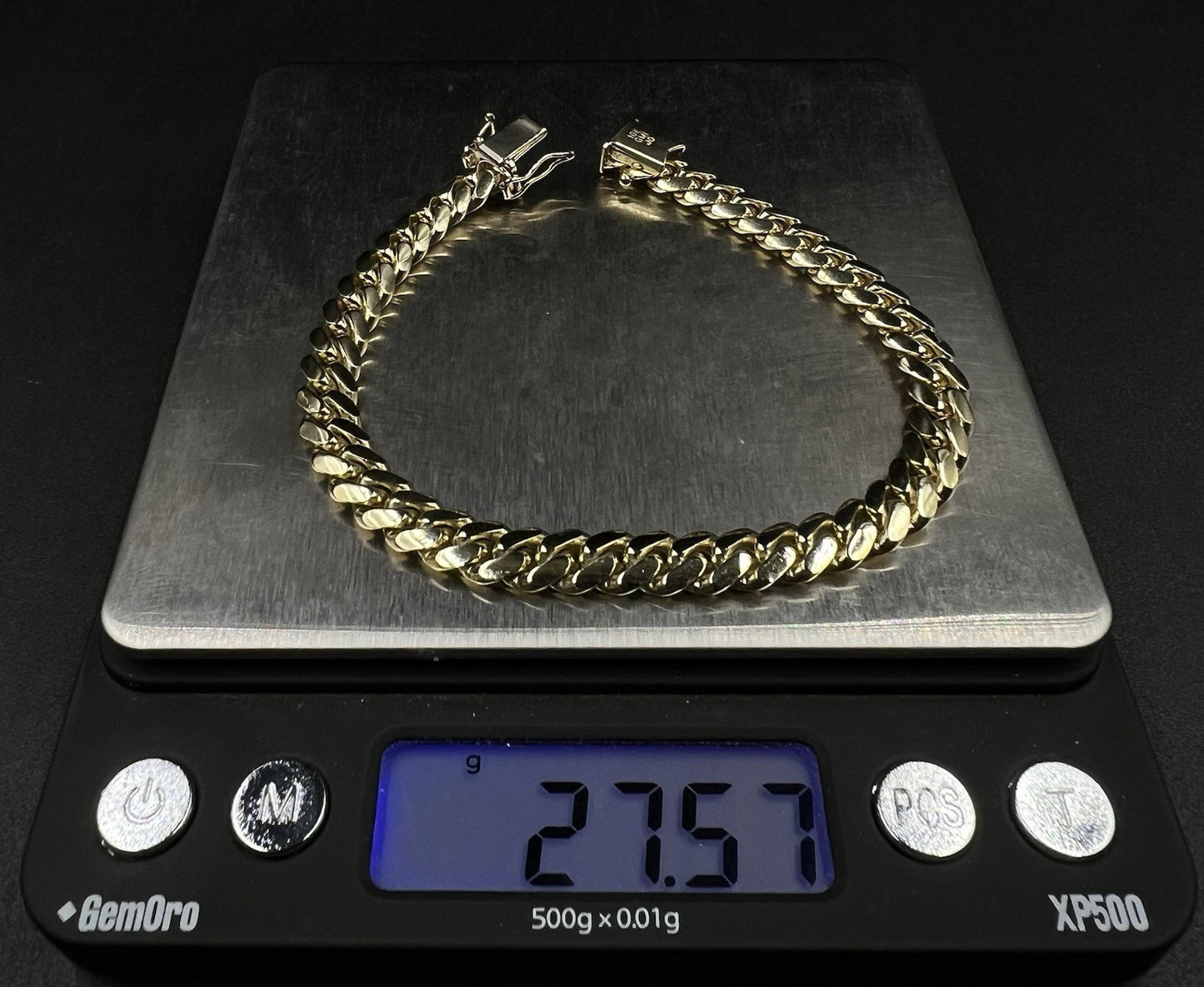 7.75” 10K Solid Yellow Gold Miami Cuban Bracelet | 27.57g | 6.8mm | Box Clasp |