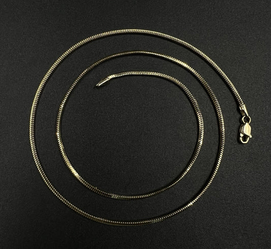18” 14K Solid Yellow Gold Snake Chain | 5.09g | 1.7mm | Lobster Clasp |