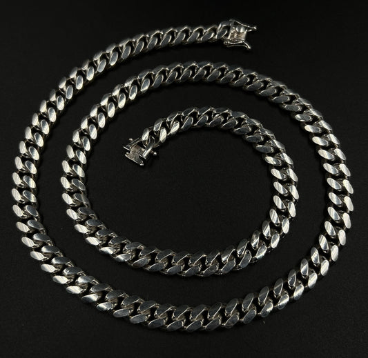 26” 925 Solid Sterling Silver Miami Cuban Chain | 143g | 9.7MM | Italy | Lobster