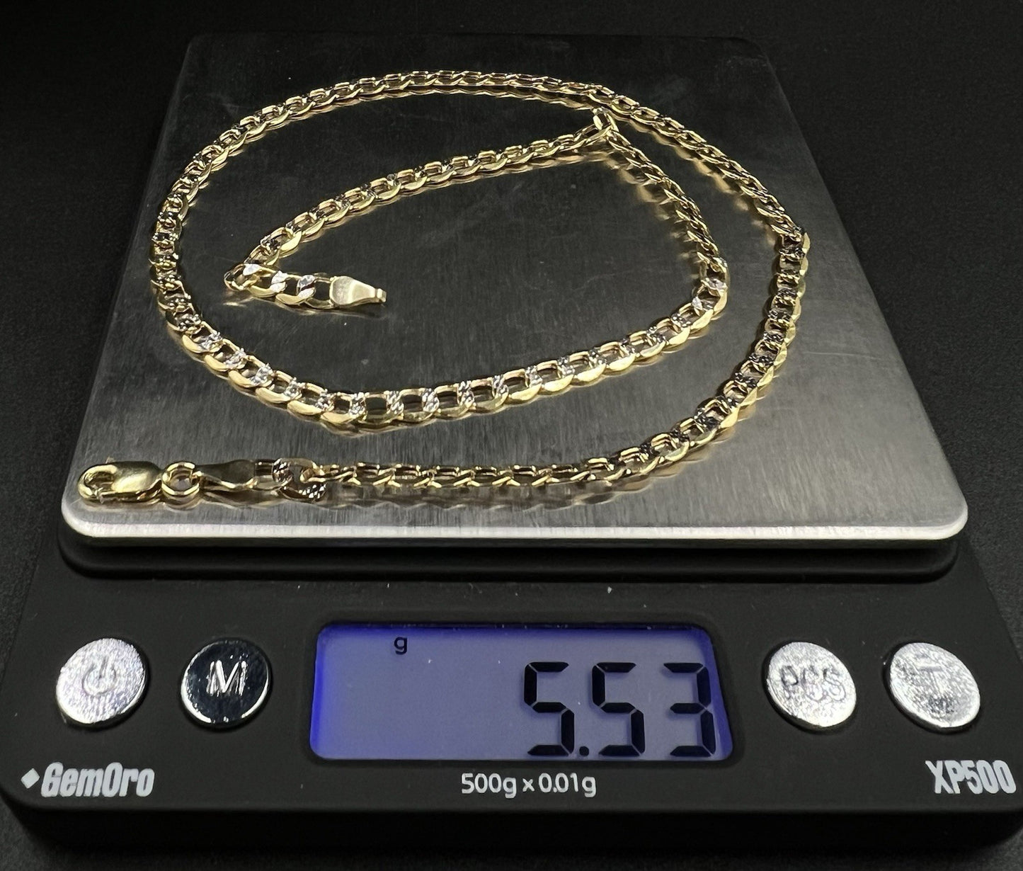 18” 10K Hollow Yellow Gold Diamond Cut Cuban Chain | 5.53g | 4.5MM | Lobster