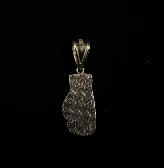 .55” x 1.57” 10K Hollow Yellow Gold Boxing Glove Pendant | 2.3g | Fits 7MM | ALI