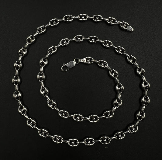 22” 925 Semi-Solid Sterling Silver Gucci Puff Link Chain | 25.44g | 7MM | GM |
