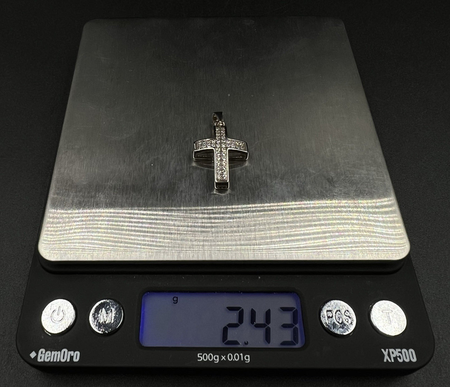 1.05” x .65” 925 Semi-Solid Sterling Silver Cross Pendant | 2.43g | 3MM Bail |