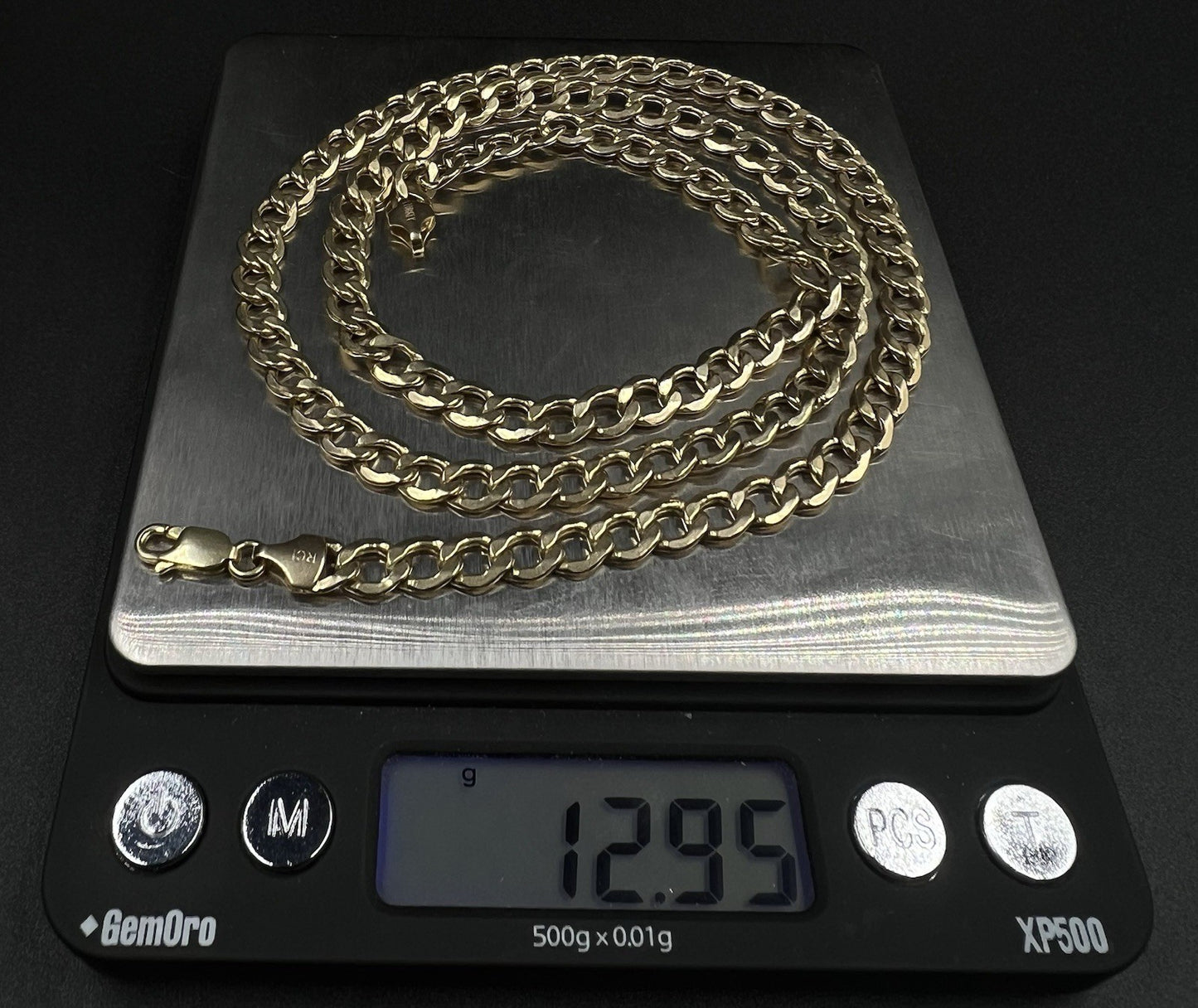 24.25” 14K Hollow Yellow Gold Diamond Cut Cuban Chain 12.95g | 6.2MM | Turkey |