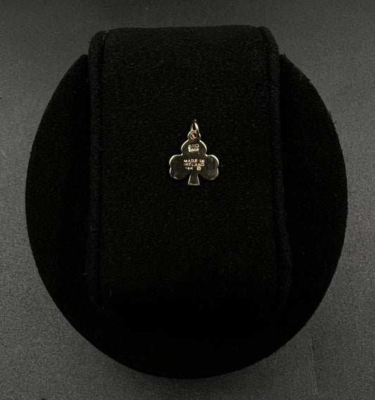 .41” 14K Solid Yellow Gold Clover Pendant | .6g | 2.5MM Bail | Ireland |