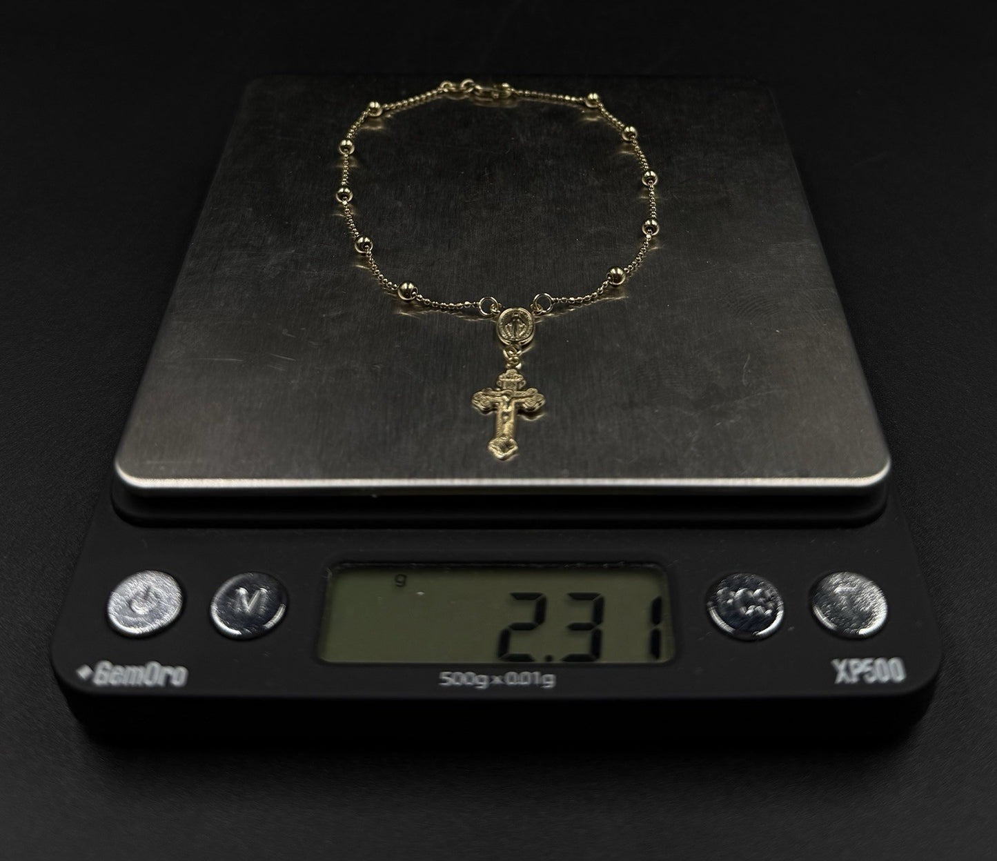 7.5” 14K Semi-Solid Yellow Gold Diamond Cut Charm Bracelet | 2.31g | 2.8mm |