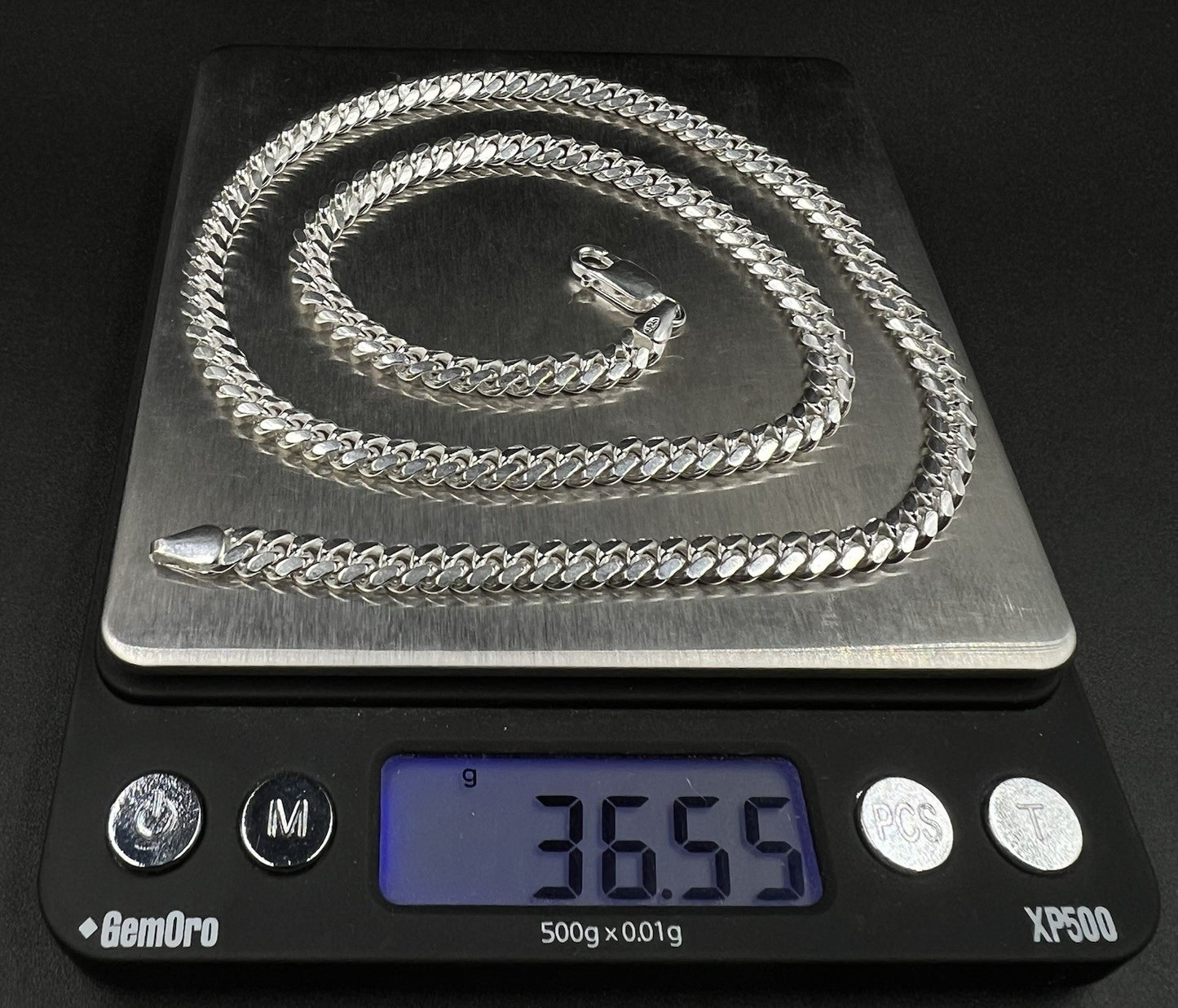 20” 925 Solid Sterling Silver Diamond Cut Miami Cuban Chain 36.55g | 5.4MM Italy