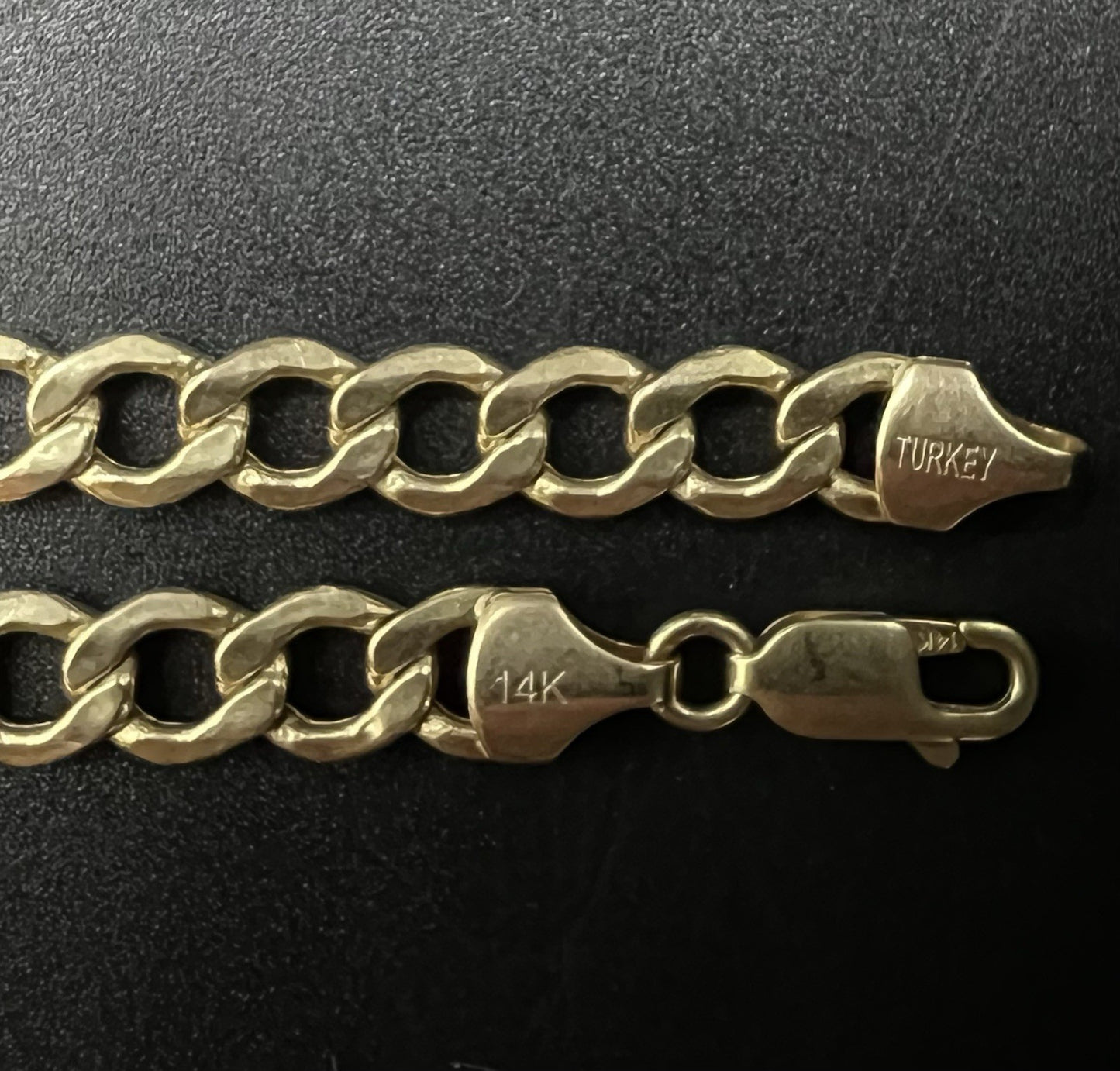 24.25” 14K Hollow Yellow Gold Diamond Cut Cuban Chain 12.95g | 6.2MM | Turkey |