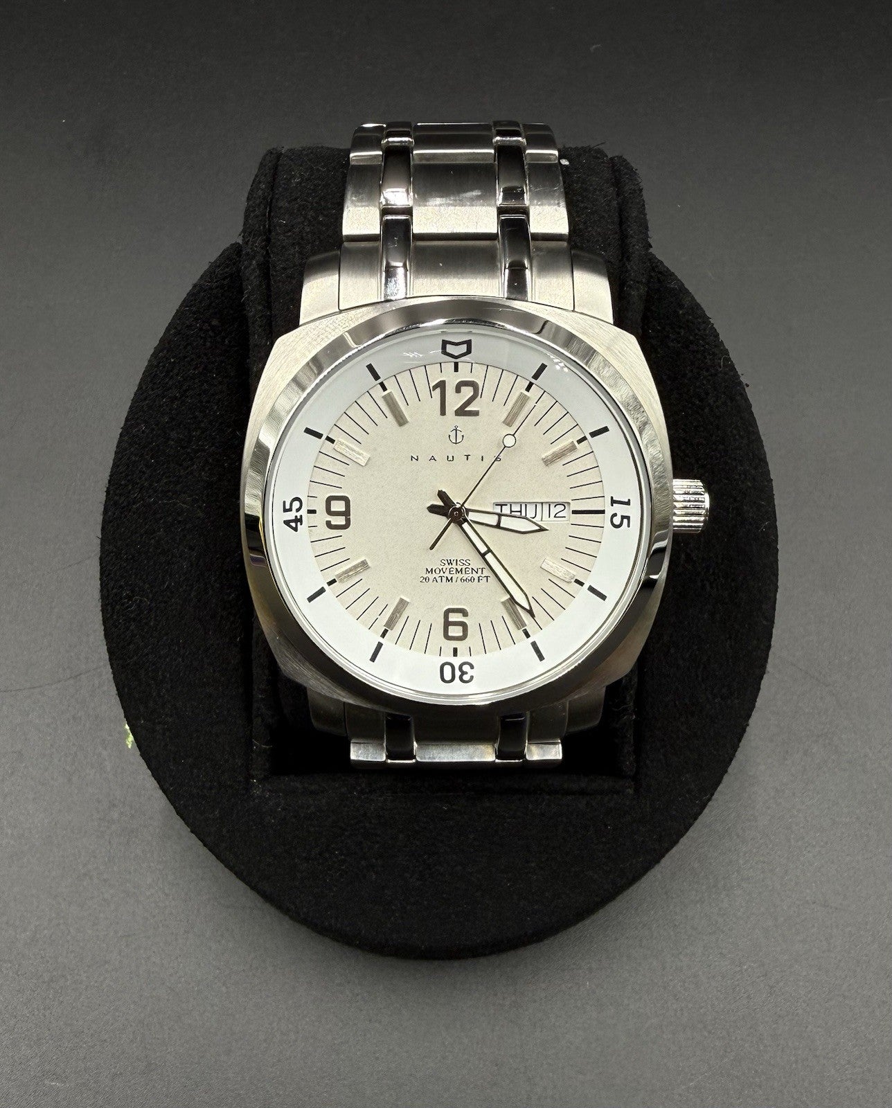 Nautis Stealth Professional Diver 45MM Men’s Day/Date Swiss MVMT Watch GL2087-D