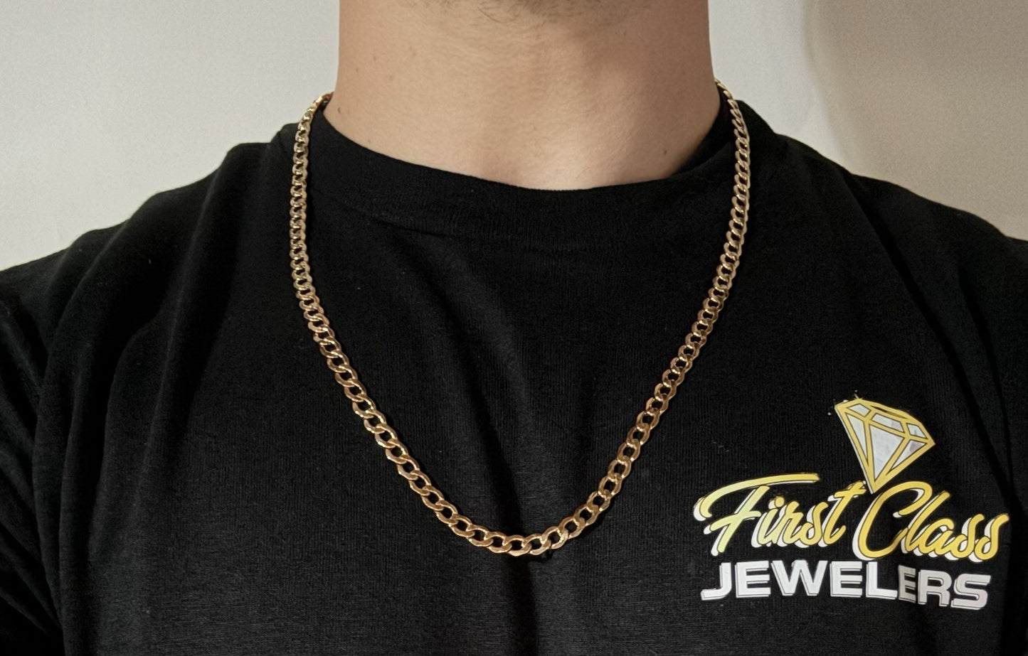 26” 10k Hollow Yellow Gold Diamond Cut Cuban Chain || 12.31g || 6.7mm ||