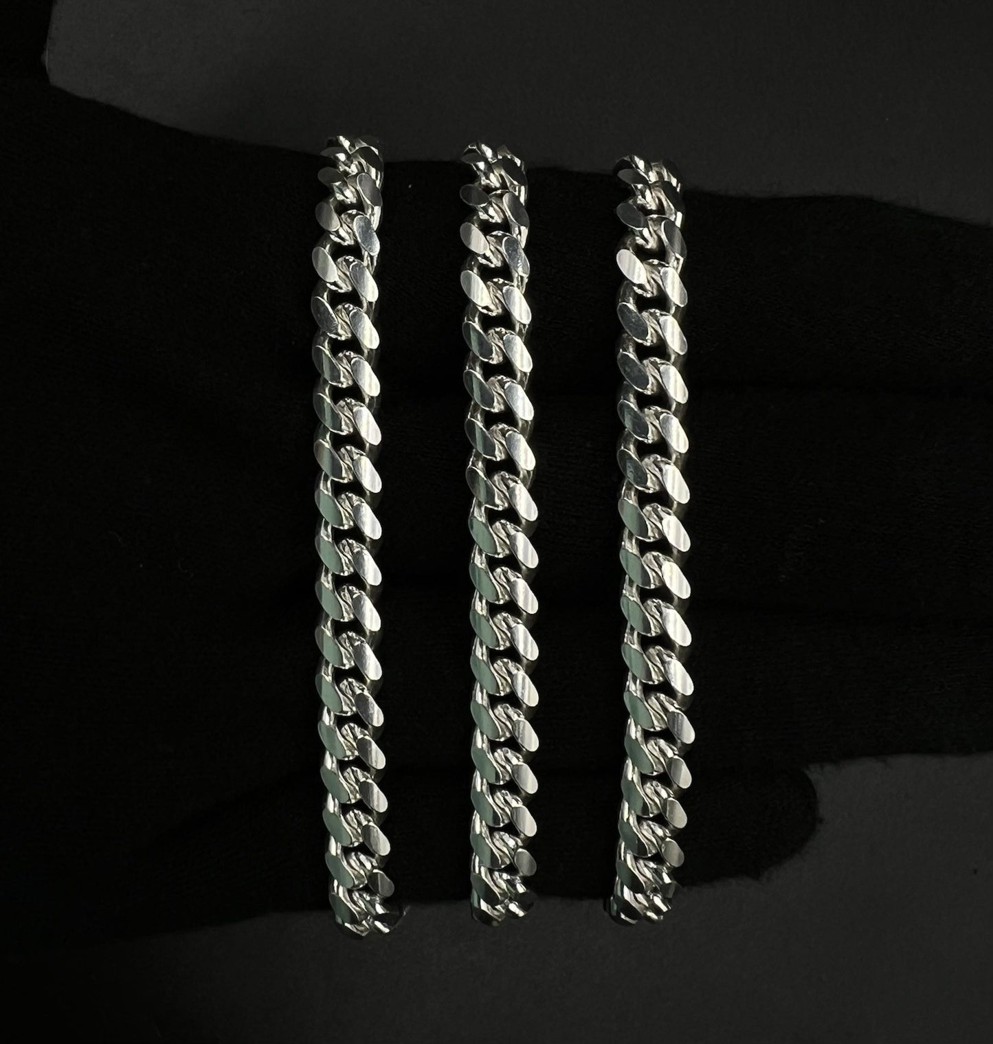 24” 925 Solid Sterling Silver Diamond Cut Miami Cuban Chain 69.65g | 6.8MM Italy