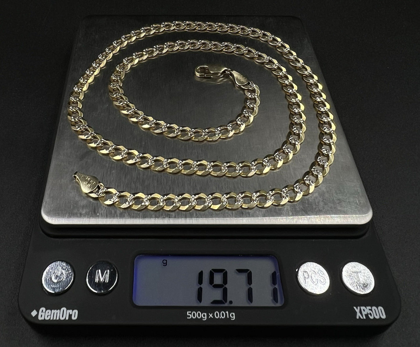 22.25” 14K Solid Yellow Gold Diamond Cut Cuban Chain | 19.7g | 5.6mm | Lobster |