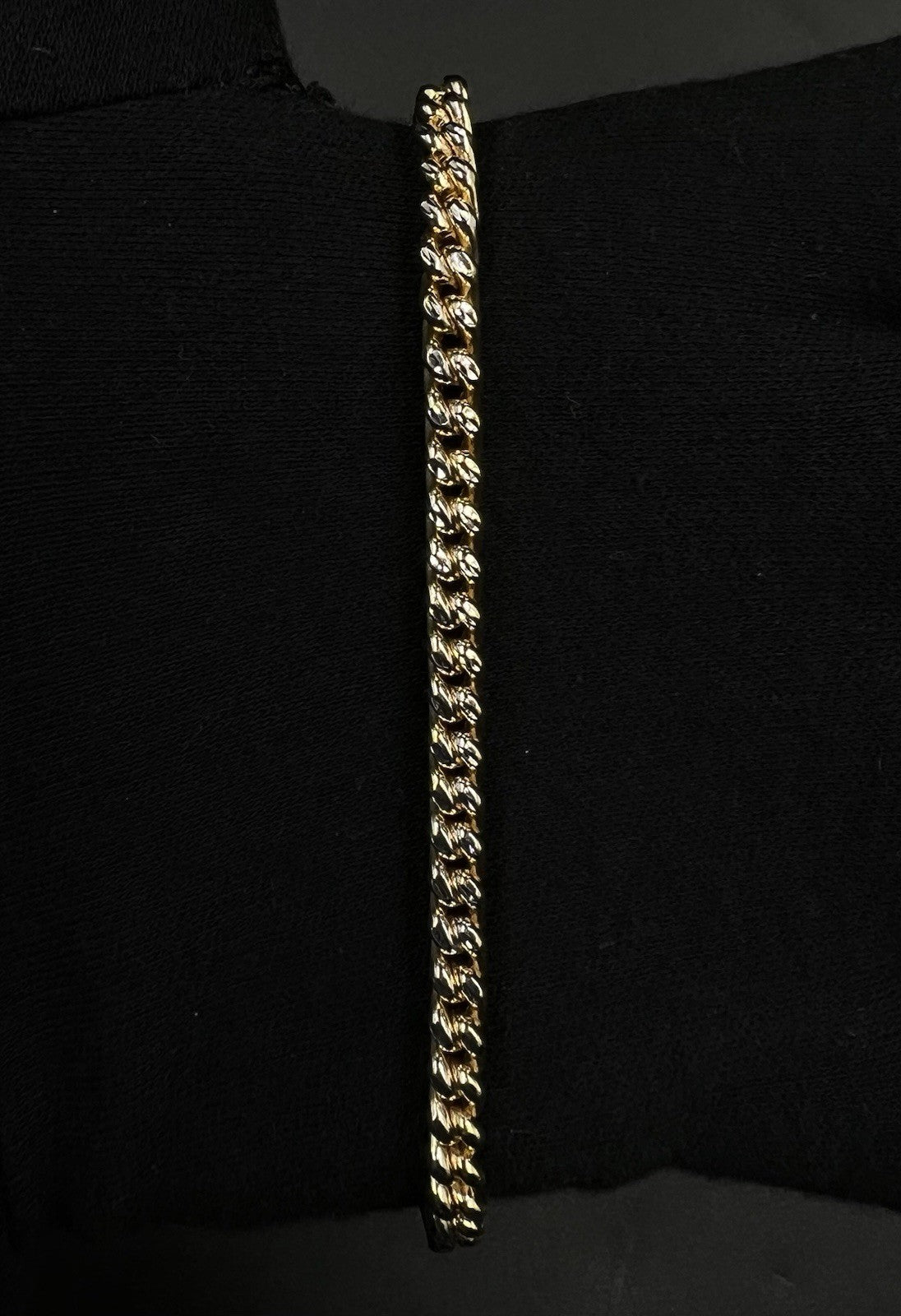 8.25” 10K Semi-Solid Yellow Gold Diamond Cut Franco Box Bracelet 11.83g | 4.7MM