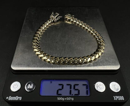 7.75” 10K Solid Yellow Gold Miami Cuban Bracelet | 27.57g | 6.8mm | Box Clasp |