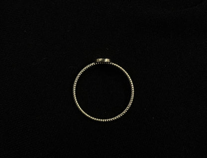 14K Semi-Solid Yellow Gold Engravable Disc Ring | Size 7 | .98g |