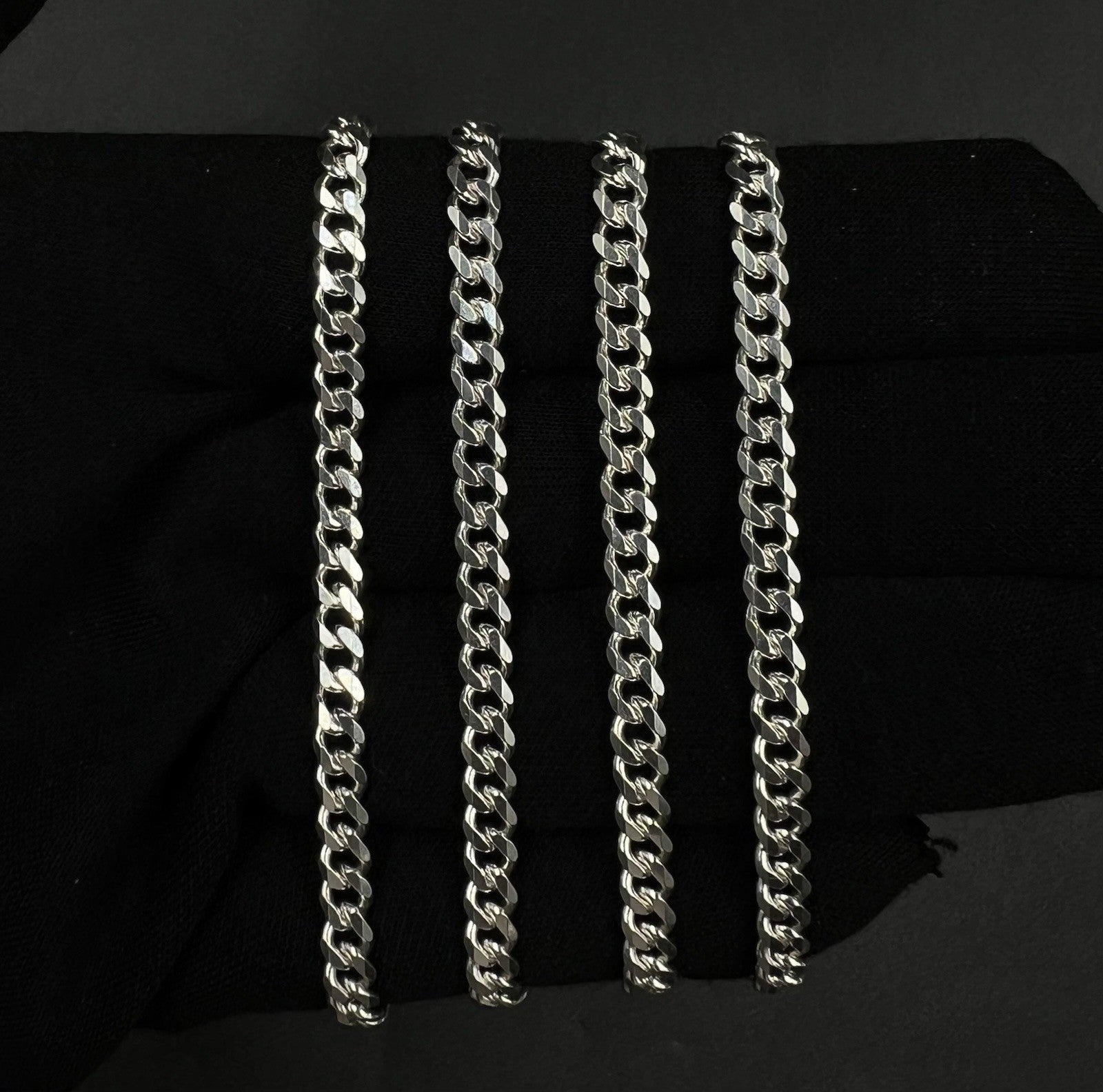 26” 925 Solid Sterling Silver Diamond Cut Miami Cuban Chain 25.69g | 4.5mm Italy