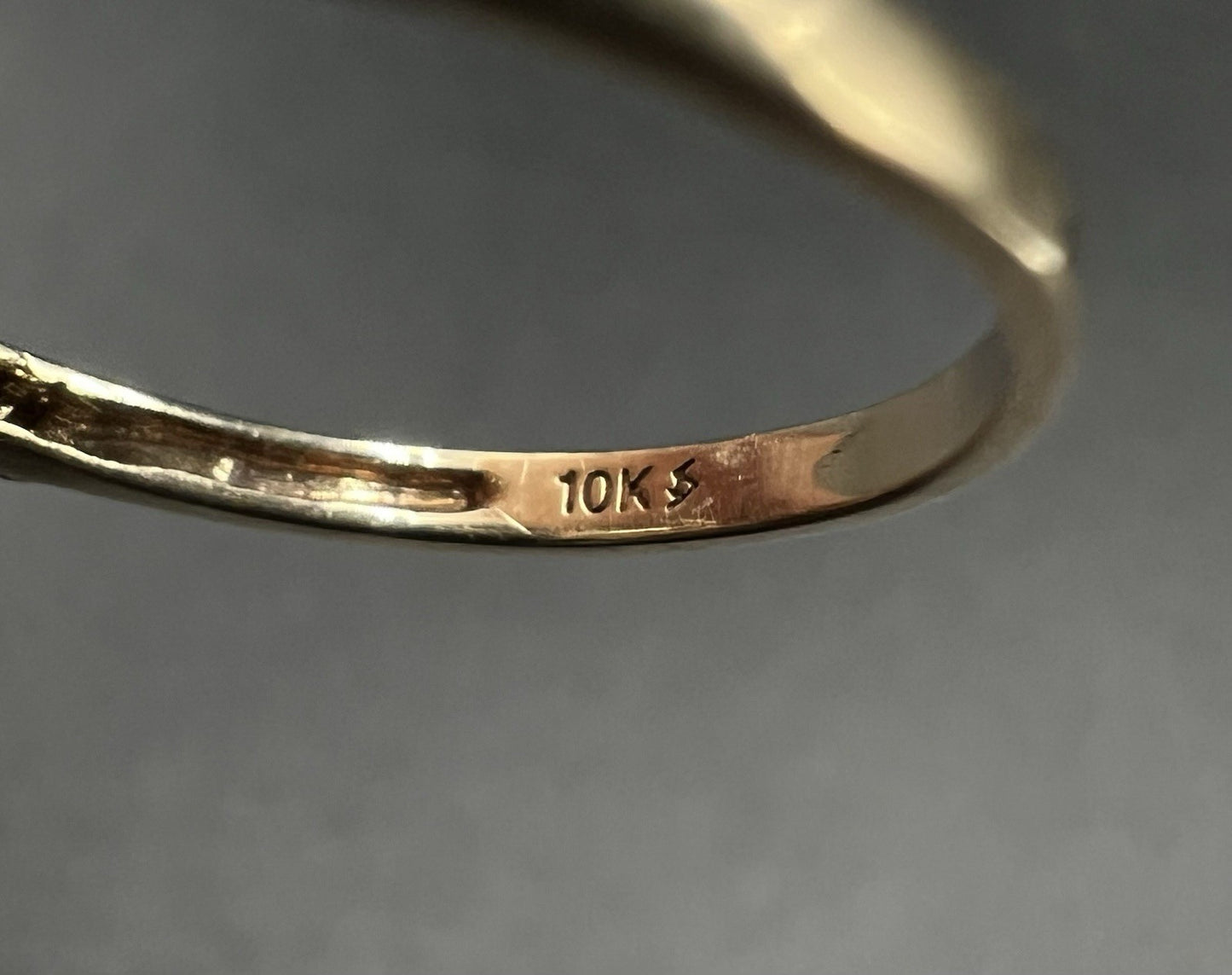 10K Semi-Solid Gold Natural Diamond Square Halo Ring Size 6 | .2ct | 1.86g