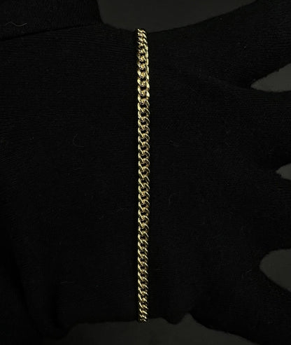 9.5” 10K Hollow Yellow Gold Miami Cuban Anklet | 3.94g | 3.7MM | Lobster Clasp |