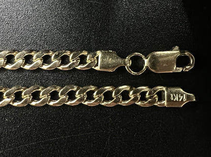 19.75” 14K Hollow Yellow Gold Diamond Cut Miami Cuban Chain | 8.48g | 3.8MM