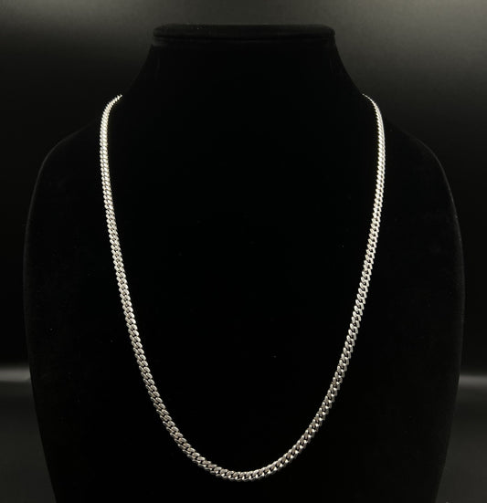 24” 925 Solid Sterling Silver Diamond Cut Miami Cuban Chain 25.12g | 4.1MM Italy