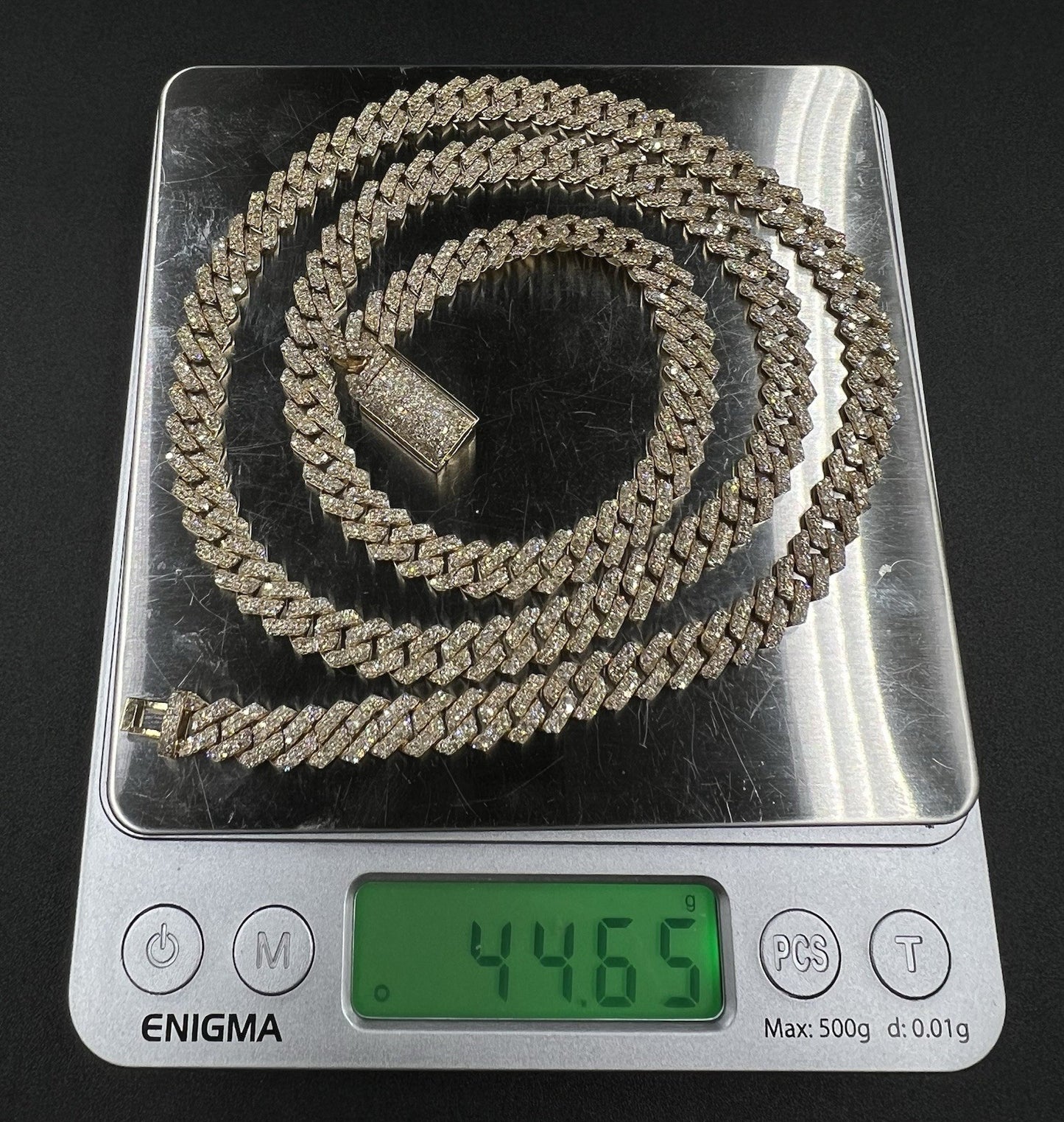 24” 10K Solid Gold Natural Diamond Miami Cuban Link Chain | 44.65g | 6ct | 6.9MM
