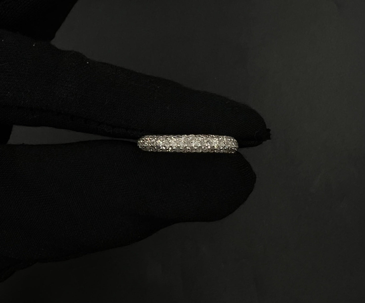 14K Solid Yellow Gold Natural Diamond Half Eternity Band Size 8 | ~.6ct | 3.11g
