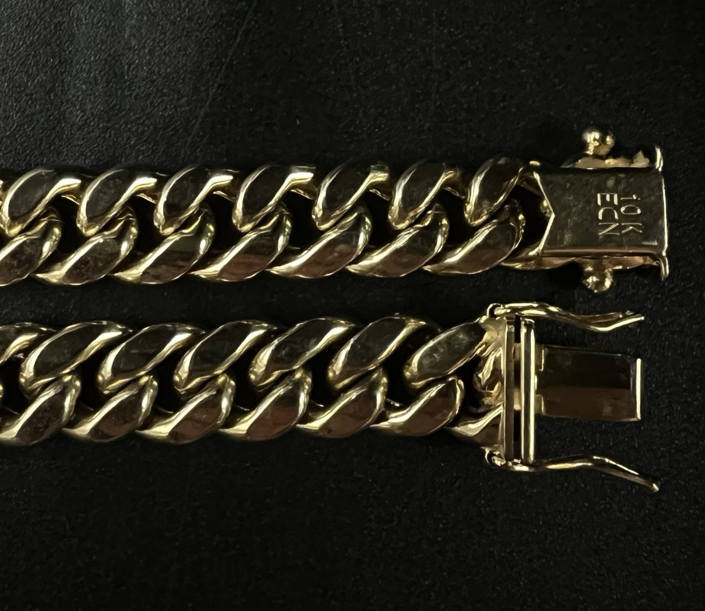 24” 10K Hollow Yellow Gold Miami Cuban Link Chain | 47.12g | 8.8MM | Box Closure