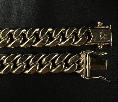 24” 10K Hollow Yellow Gold Miami Cuban Link Chain | 47.12g | 8.8MM | Box Closure