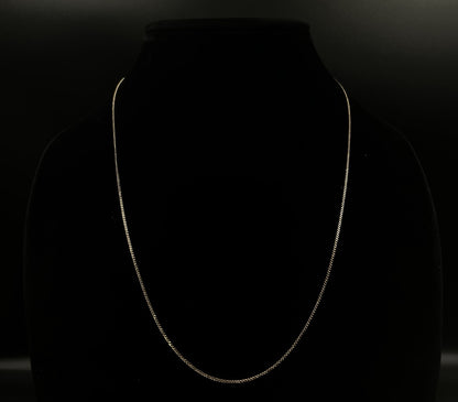 22” 14K Hollow Yellow Gold Diamond Cut Cuban Chain | 1.52g | 1.1MM | Lobster |