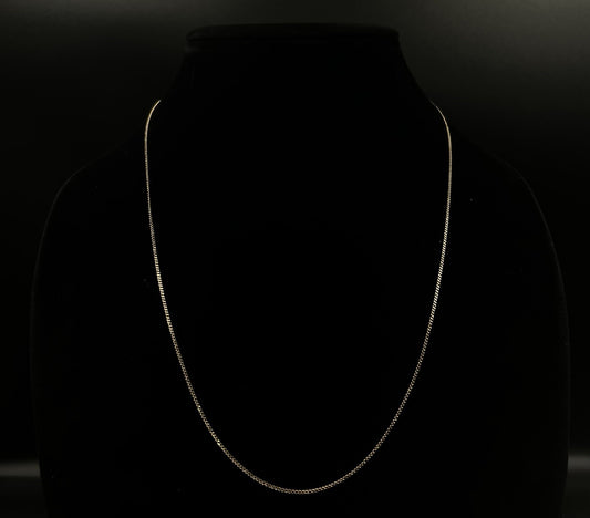 22” 14K Hollow Yellow Gold Diamond Cut Cuban Chain | 1.52g | 1.1MM | Lobster |