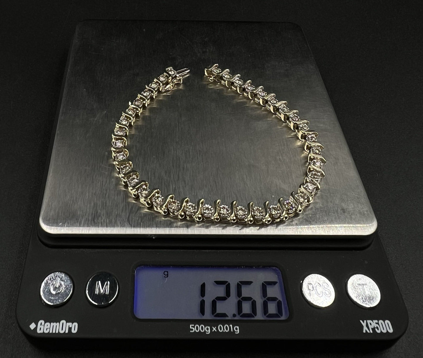 7.25” 14K Solid Yellow Gold Natural Diamond Tennis Bracelet ~2ct | 12.66g 5.5mm