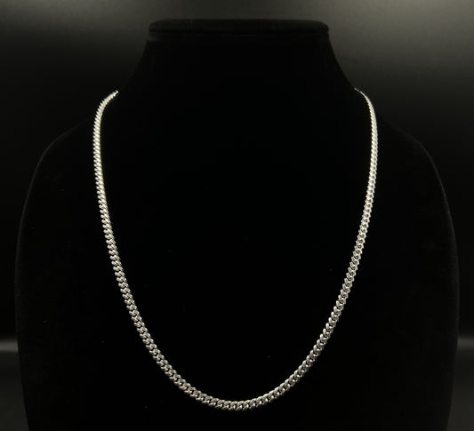 22” 925 Solid Sterling Silver Diamond Cut Miami Cuban Chain | 24g | 4.1MM Italy