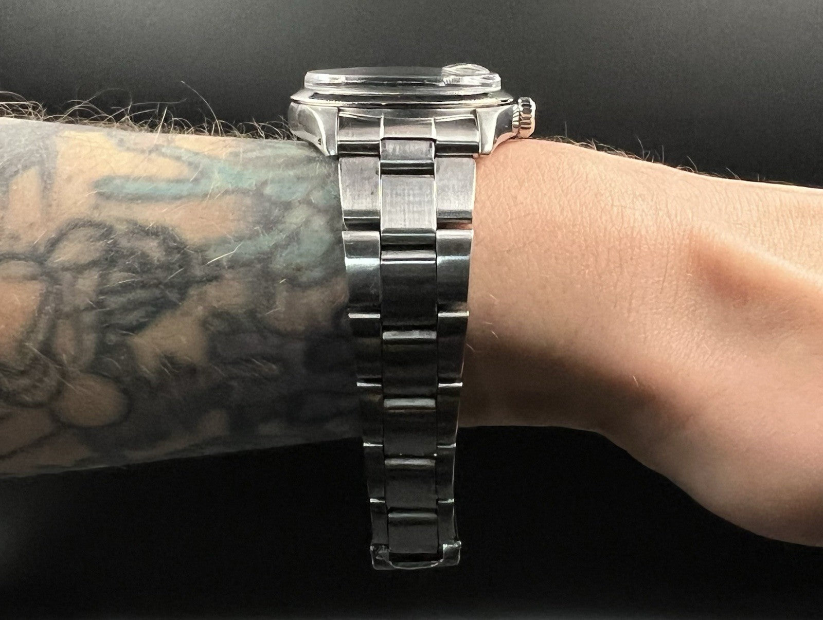 Vintage Rolex Date 1500 Steel 34mm Slate Grey Brushed Dial c.1970 Watch