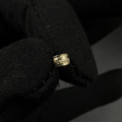 .58” x .9” 10K Semi-Solid Yellow Gold Diamond Cut RN Pendant | .54g | 3.2mm Bail