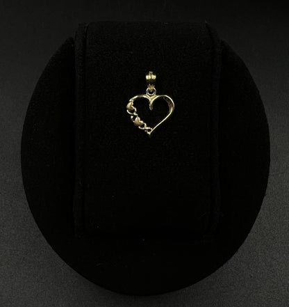 .55” x .74” 14K Solid Yellow Gold Heart Pendant | .79g | 2.8MM Bail |