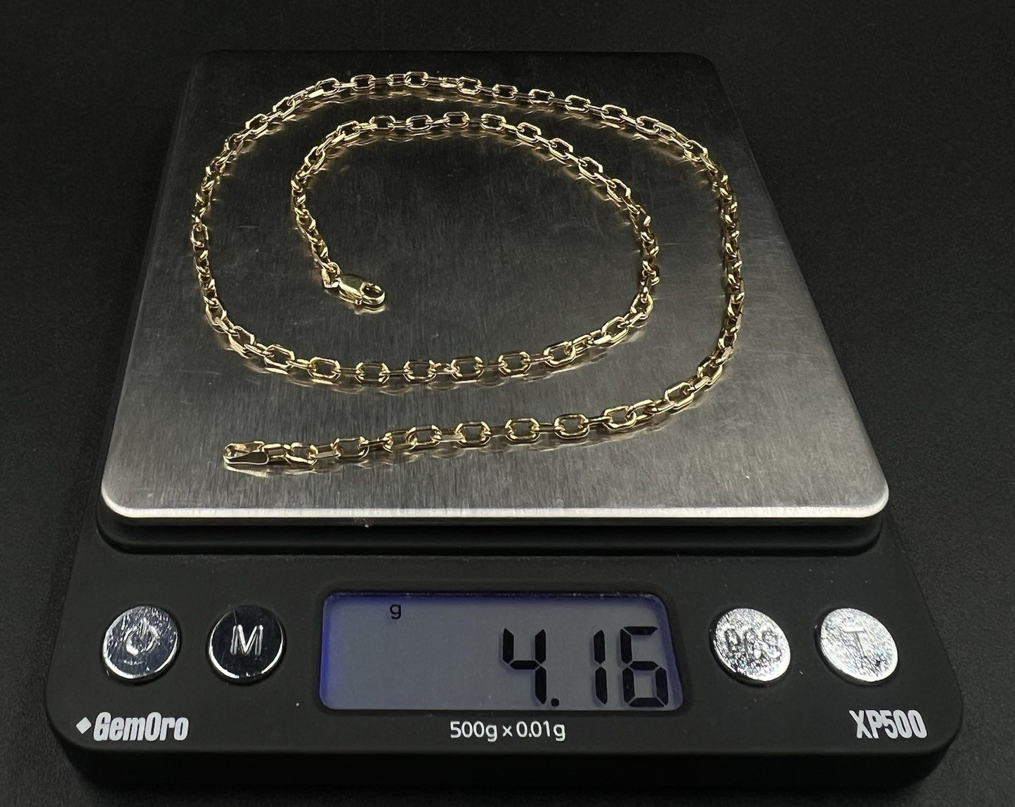 17.5” 14K Hollow Yellow Gold Cable Chain | 4.16g | 2.9mm | Lobster Clasp |