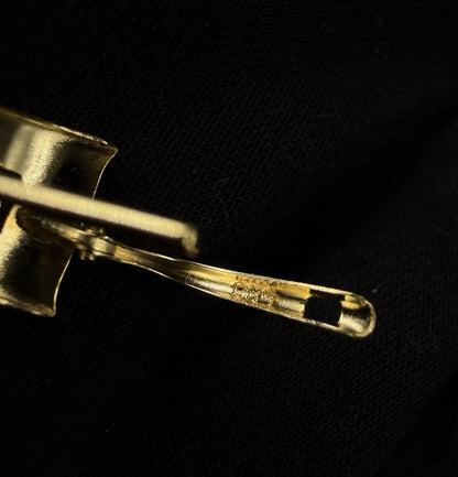 14k Solid Yellow Gold Diamond Cut Greek Key Earrings || 1.76g || 9.8mm Wide ||