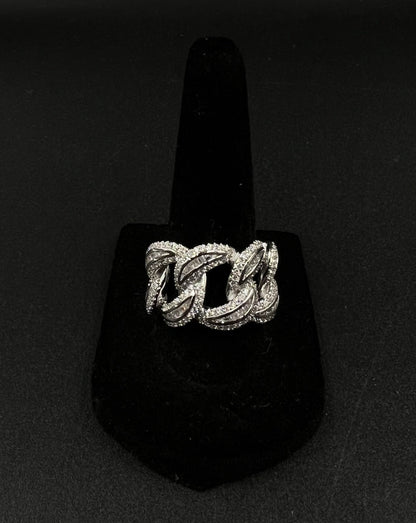 925 Solid Sterling Silver Miami Cuban Ring | Size 8.25 | 11.3g | BS