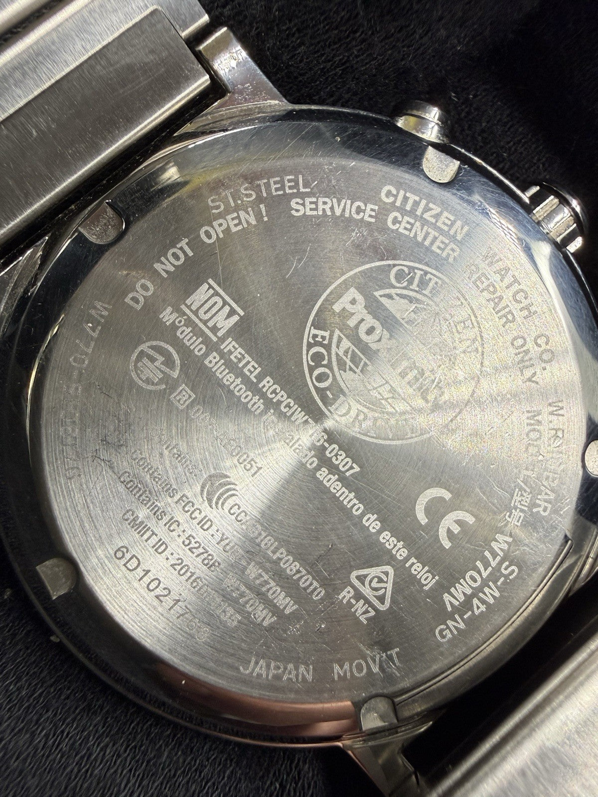 Citizen Eco-Drive Proximity Bluetooth 45MM Stainless Steel Watch BZ1000-54E 100M