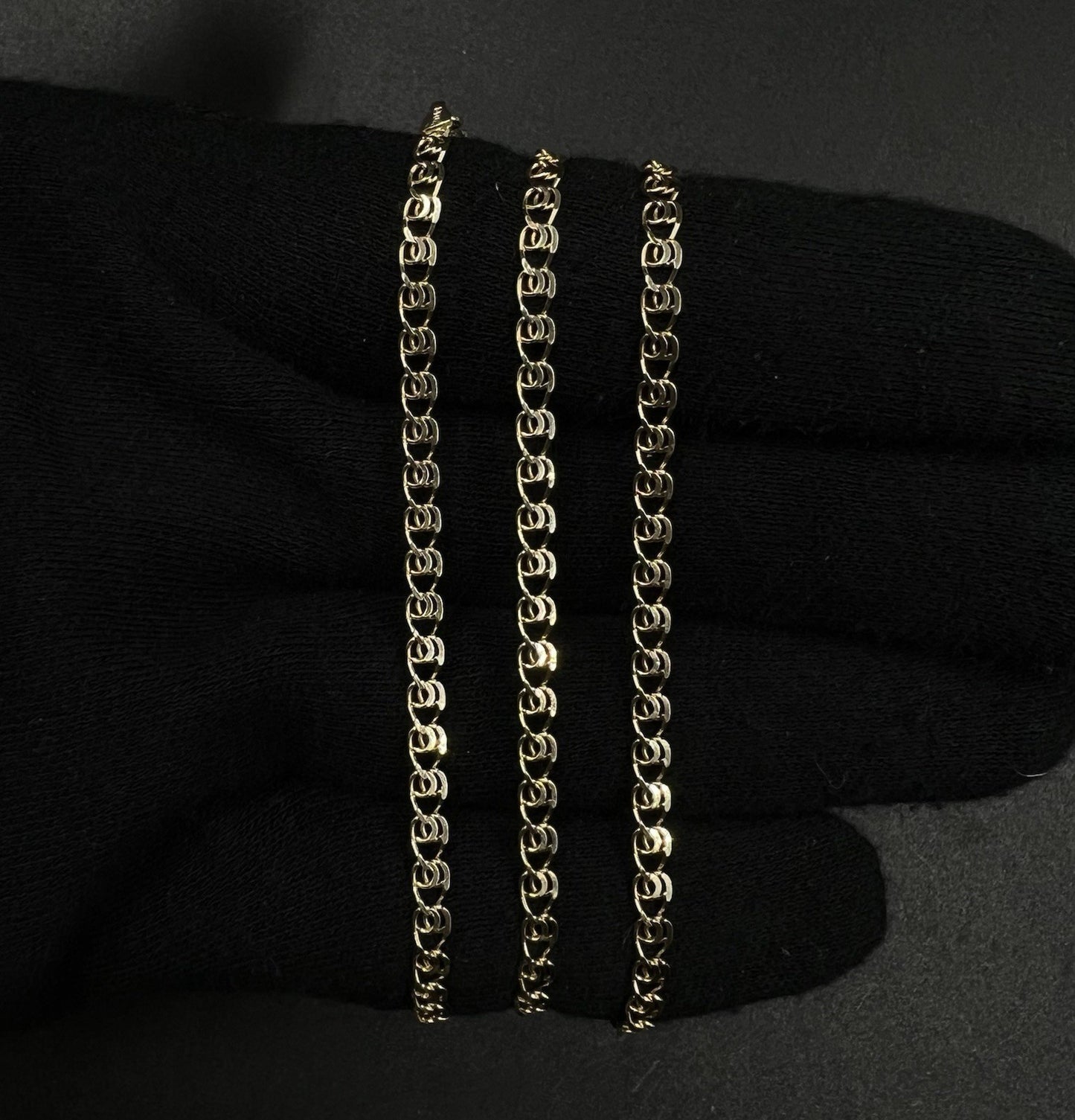 21” 14K Semi-Solid Yellow Gold Diamond Cut Heart Link Chain 5.56g | 3.1MM |