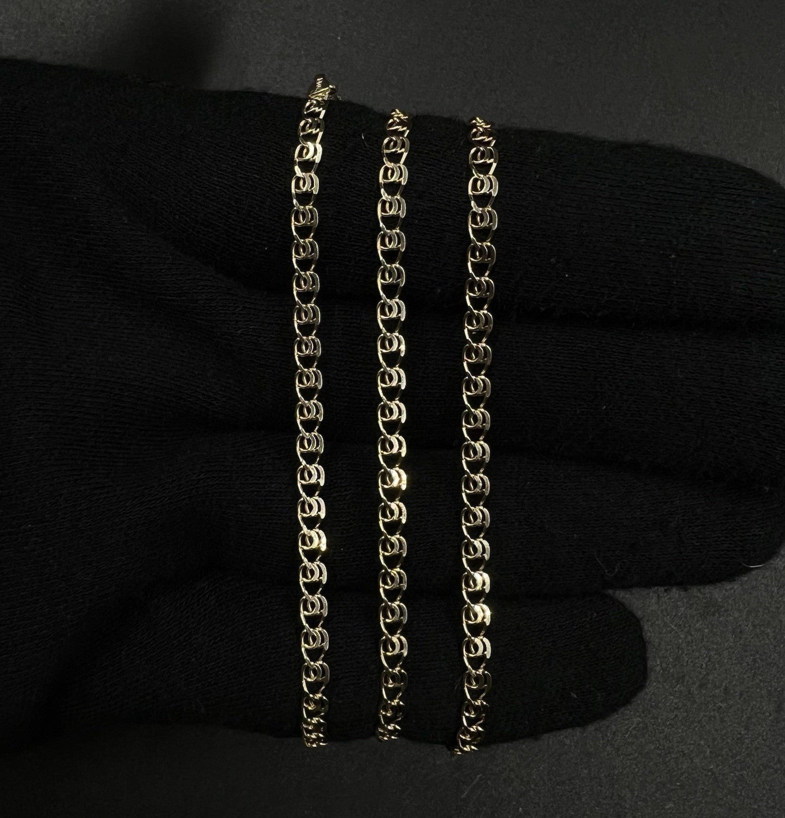 21” 14K Semi-Solid Yellow Gold Diamond Cut Heart Link Chain 5.56g | 3.1MM |