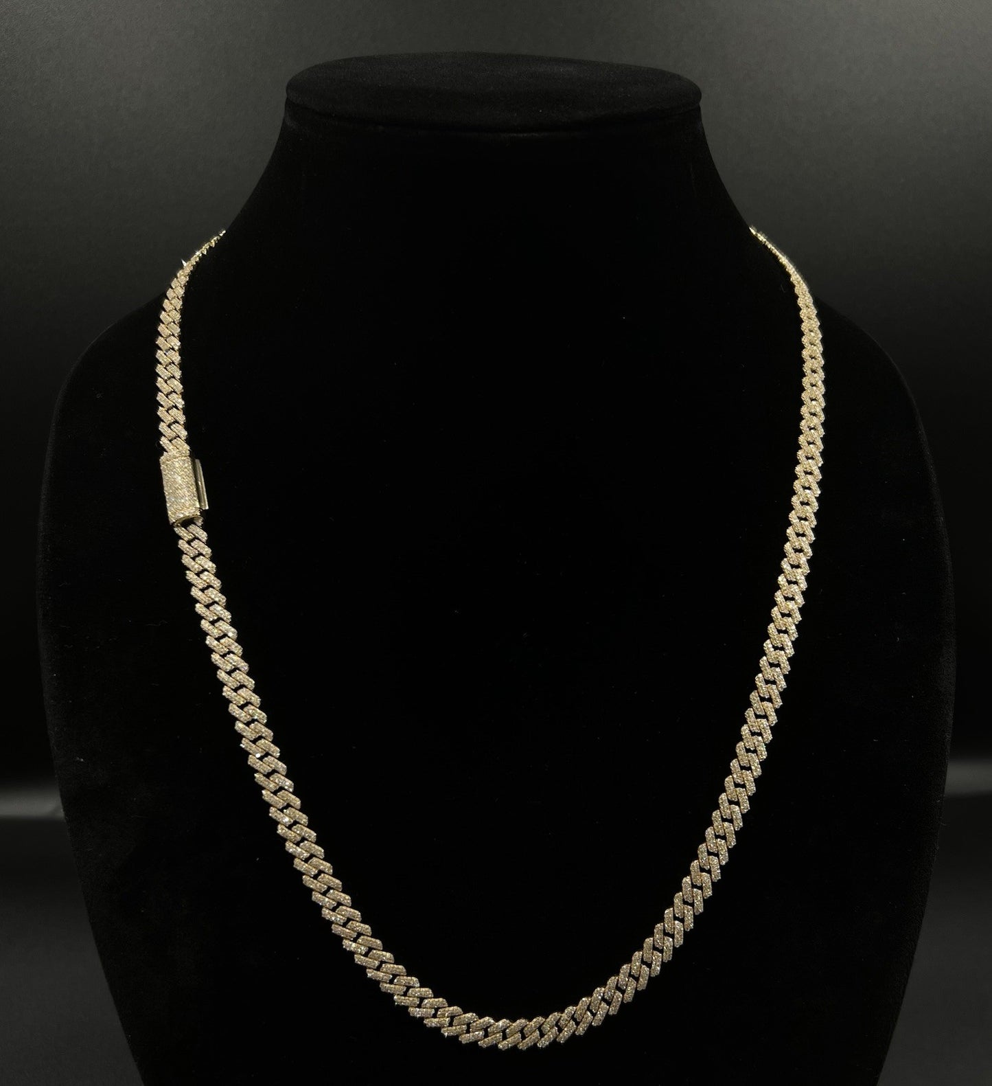 24” 10K Solid Gold Natural Diamond Miami Cuban Link Chain | 44.65g | 6ct | 6.9MM