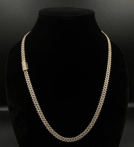 24” 10K Solid Gold Natural Diamond Miami Cuban Link Chain | 44.65g | 6ct | 6.9MM