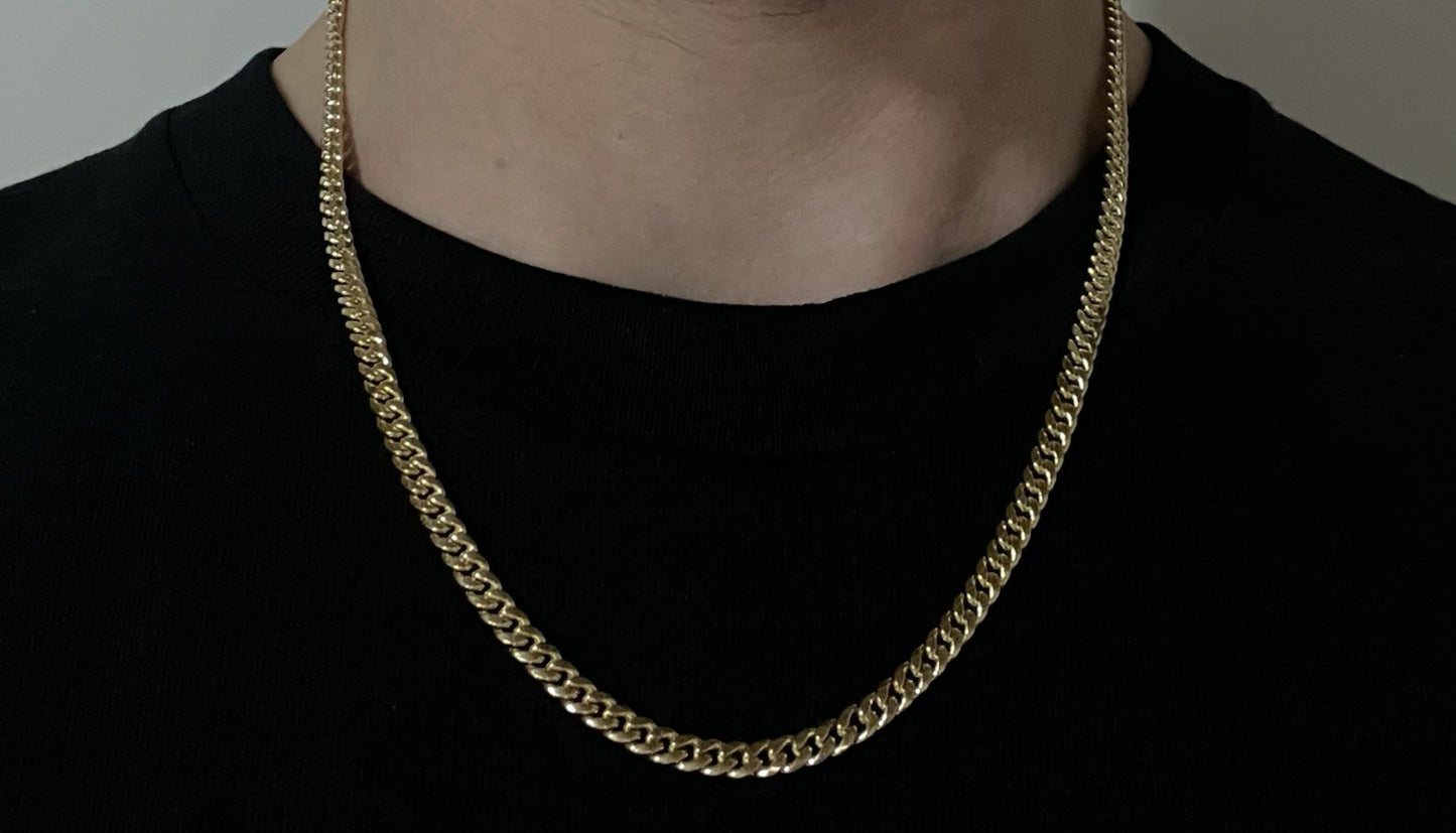 20” 10K Hollow Yellow Gold Miami Cuban Chain | 10.32g | 4.6mm | Lobster Clasp |