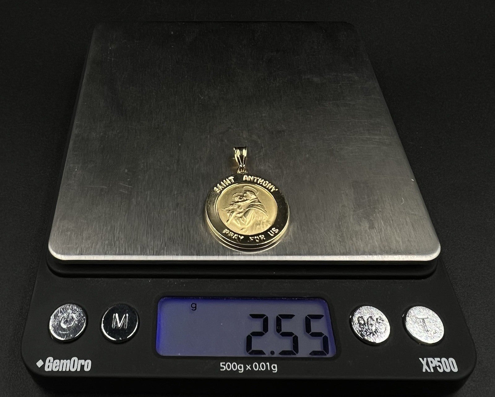 .87” 14K Hollow Yellow Gold Saint Anthony Pendant | 2.53g | 3.5MM Bail |