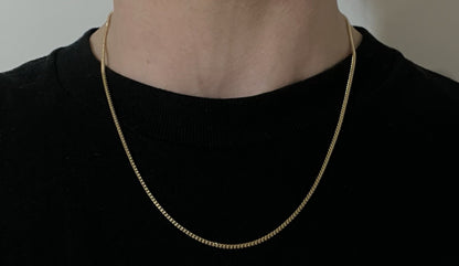 20” 14K Solid Yellow Gold Diamond Cut Franco Box Chain | 7g | 1.5MM | Jacoje |
