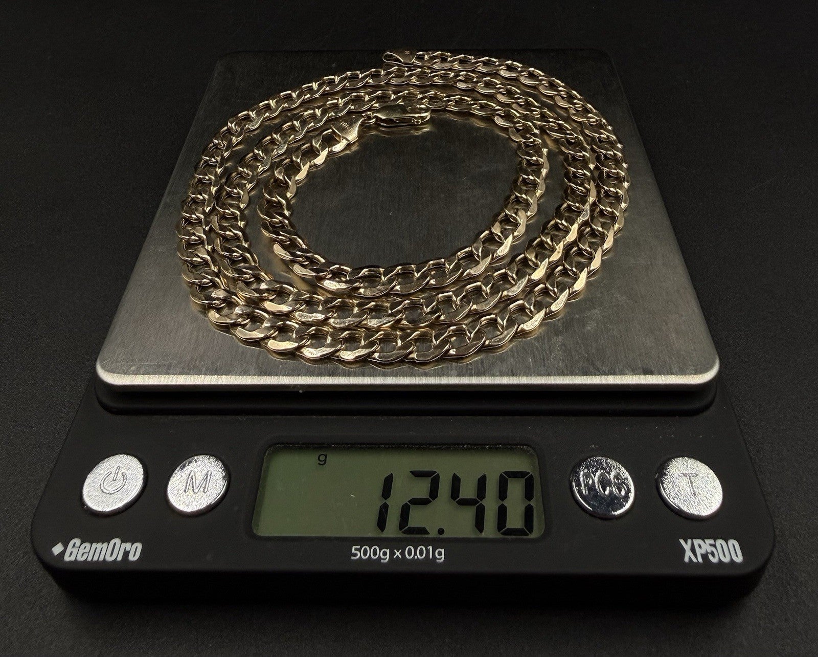 26” 10k Hollow Yellow Gold Diamond Cut Cuban Chain || 12.31g || 6.7mm ||