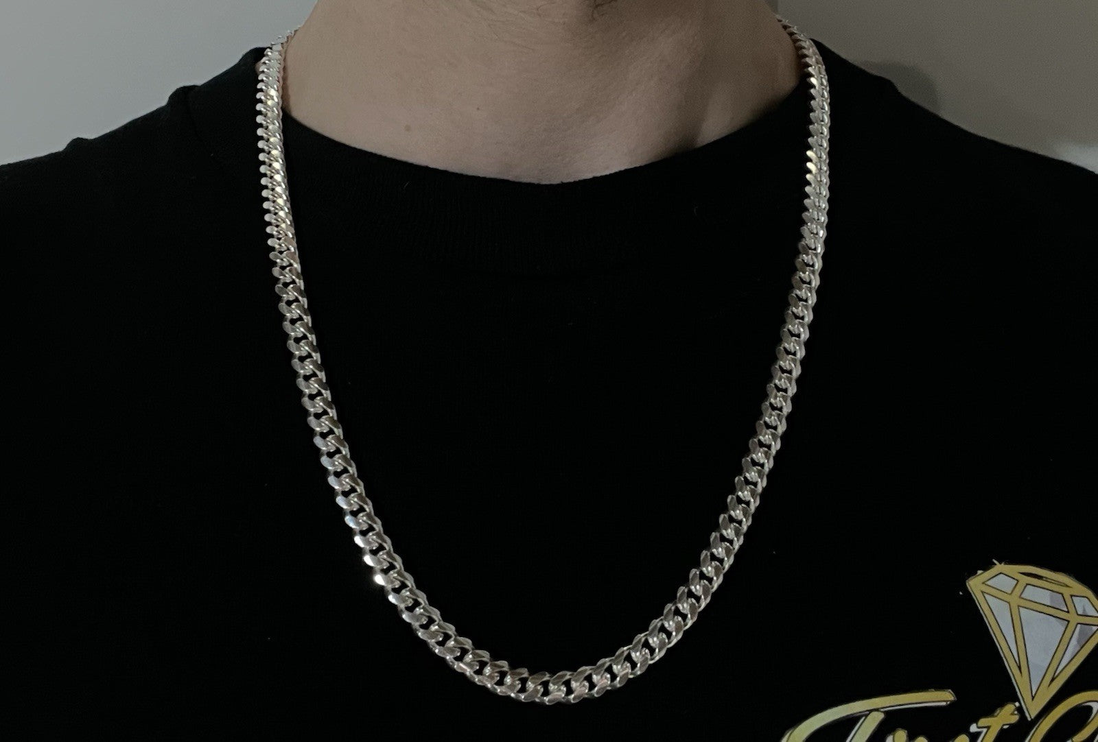 24” 925 Solid Sterling Silver Diamond Cut Miami Cuban Chain 69.65g | 6.8MM Italy