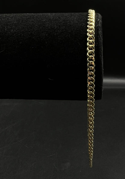 9.5” 10K Hollow Yellow Gold Miami Cuban Anklet | 3.94g | 3.7MM | Lobster Clasp |